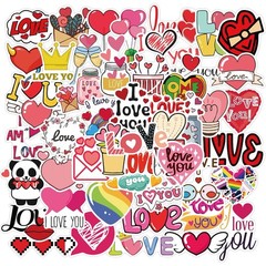 30Pcs Random Cute Love Theme Valentine’s Day Vinyl Waterproof Stickers Decals