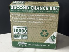 Soft Air CyberGun 10,000 Second Chance Recycled 0.12g 6mm Earth Green BBS Rounds