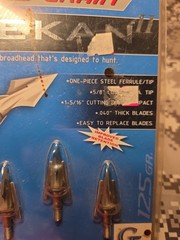 3 G5 TEKAN II ONE PIECE STEEL FERRULE SCREW IN 125 GRAIN MECHANICAL BROADHEADS