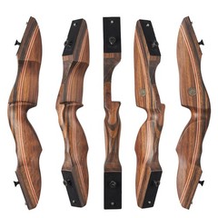 RH 60″Takedown Recurve Bow 25-60lb-Wooden Riser Hunting&Target Archery for Adult