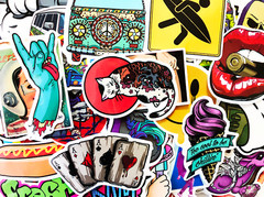 66 Cool Pop Art Graffiti Stickers For Guitar Teen Guys Men Male #BJ