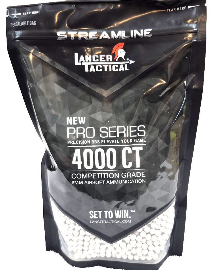 4000 ROUNDS 6mm .20g AIRSOFT BBs LANCER TACTICAL COMPETITION GRADE SEAMLESS
