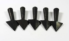 5 Anglo Saxon Iron Medieval Triangle Arrowhead Set — archery/bow/hunting/arrow
