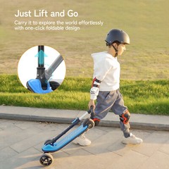 Besrey Kick Scooter 3 Wheel Scooter for 2-10 Years Girls and Boys,Blue