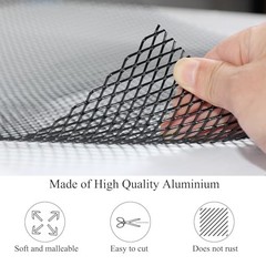 Universal Car Grill Mesh 40″x13″ – Black-Painted 6x12mm Rhombic Hole – Black