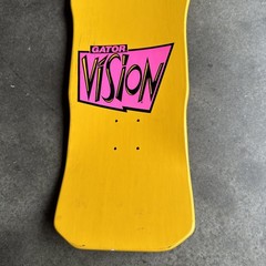 Yellow Vision Gator Skateboard Deck – Reissue – New !!! HTF See Pics