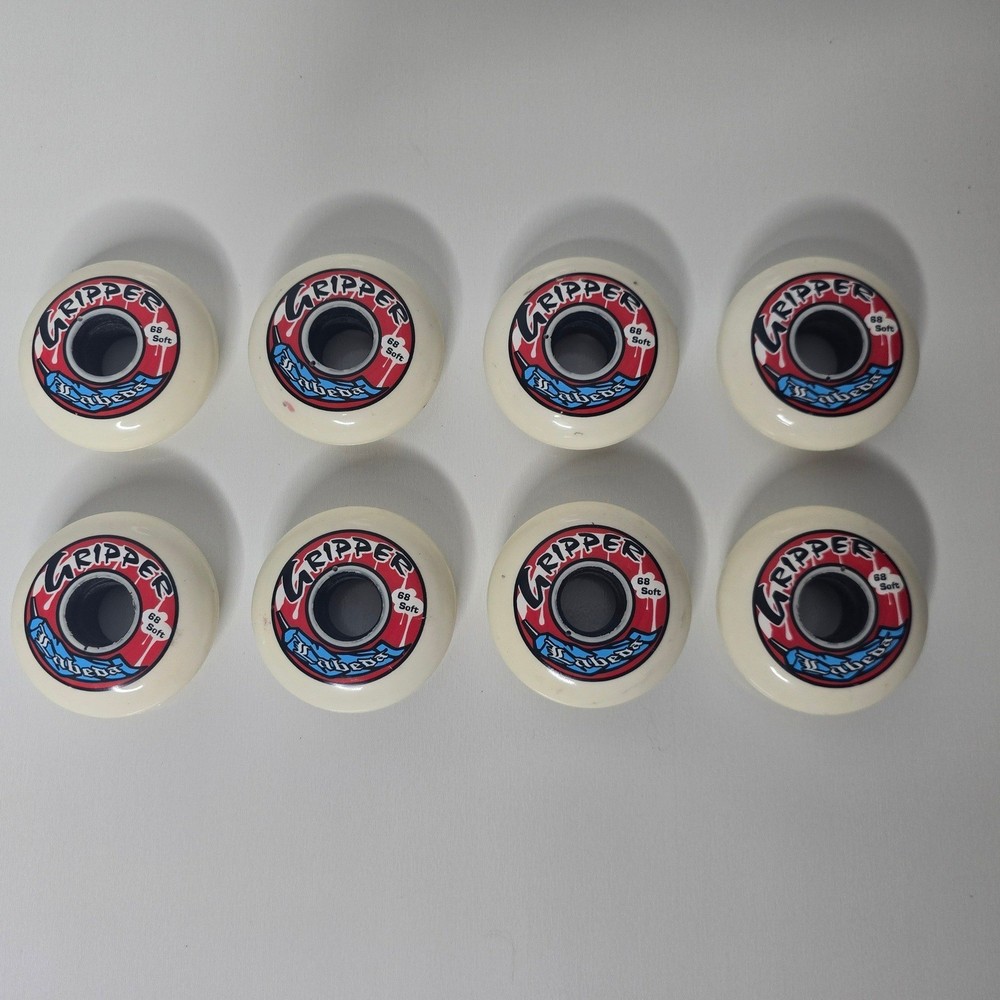 Labeda Gripper Inline Hockey Wheels 68mm 68 Soft White Set of 8 Indoor Roller