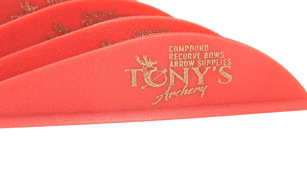 2.5″ Vanes Tonys All New Supper Wave Archery Vanes Red 50PK TNYSWV3343C