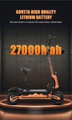 Electric Scooter for Adult 5600W Dual Motor 50MPH 60V 27AH Folding Fast Escooter