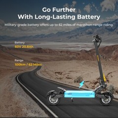 Ausom F1 Max Adult Electric Scooter,2*1400W Motor,100km Max Range,Uphill 72%