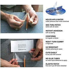 TEAR-AID Vinyl Repair Kit, Type B Clear Patch for Vinyl and Vinyl-Coated