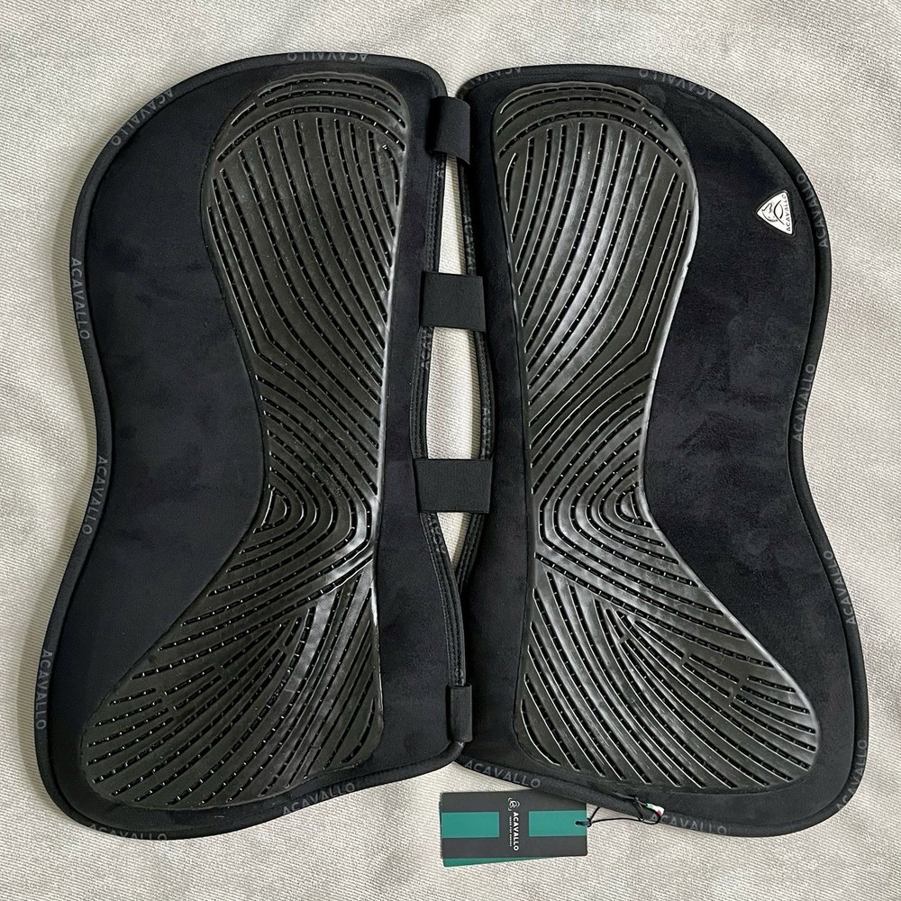 Acavallo AC214 Spine Free Gel & Memory Foam Half Pad Black Large Size 2 New