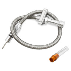29.5 inch Silver Stainless Transmission Dipstick Tube Fit for GM 4L80E 700R4 4L6