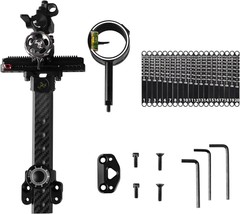 Compound Bow Sight 4X 6X 8X Lens 0.019″ Micro Fiber Adjustable 1Pin Archery Hunt