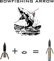.TIGER ARCHERY 6Pcs 34.8in Bowfishing Arrows Fiberglass