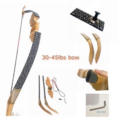 Archery Hunting 54in 40lbs Takedown Recurve Bows RH Wooden Adult Target Practice