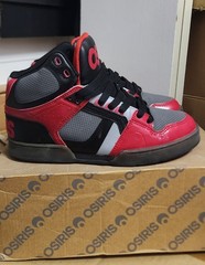Osiris NYC 83 RED BLACK Skateboarding Shoes Y2K