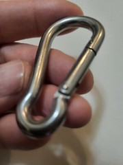 316 Stainless Steel Carabiner snap clip hiking clasp marine grade 6mm 1/4 2 3/8″