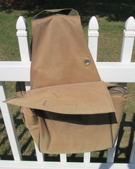 LARGE INSULATED TAN SADDLE WESTERN SADDLE BAGS