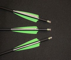 3 Lighted Moon Nocks for Carbon Crossbow Shafts Green .303 Press Fit 7.6mm
