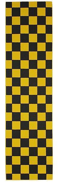 New FKD Grip Checkers Black/Yellow Skateboard Griptape – (1 Sheet)