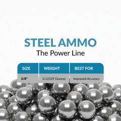 (1,500) 3/8″ Inch Steel Slingshot Ammo Shot Balls 0.375″ Caliber