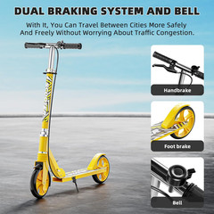 Scooters for Kids 8-12, Teens & Adults – Load 240 LBS, 8-Inch Wheels, Kick Scoot