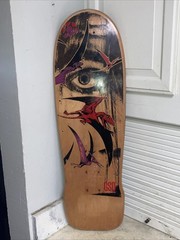Vintage 1988 Tracker Gary Scott Davis GSD Eye See Pterodactyls Skateboard Deck