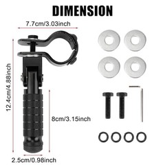 Universal M8 Motorcycle Foot Pegs – 90 Degree Foldable Footpegs CNC Anti-Skid