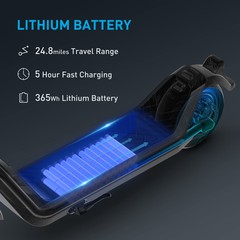 NIU Electric Scooter for Adults – KQi3 Sport with 300W Power 9.5» Tubeless Fat