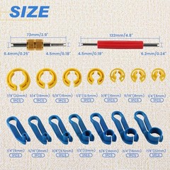 16 Pcs Car Fuel Line Disconnect Removal Tool 1/4 5/16 3/8 1/2 5/8 3/4 7/8 Inch