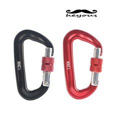 4 Pack 12KN Rock Climbing Locking Carabiner Clip Camping Spring Hook Heavy Duty