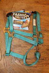 NEW Premium BMB Horse Halter Solid Brass Hardware Medium 800-1100lbs Turquoise G