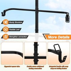 3 Place Weed Eater Rack, Mount On Landscape Truck Trailer Enclosed Carbon Black