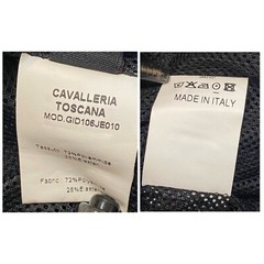 FINAL SALE Cavalleria Toscana Womens Navy Jacket Buttons Zip Equestrian Riders