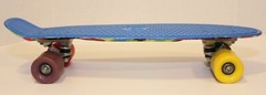 FRISKY Skateboard Mini Cruiser Penny Board Blue Multicolor Wheels