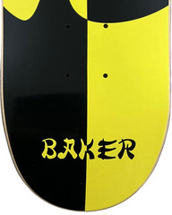 SUPER RARE Baker Skateboard Deck Hanoi B Model Black Yellow 7.5 NOS 2002 Vintage