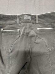 Dover Saddlery Riding Breeches Pants SZ 30 Equestrian Gray Green Stretch G44