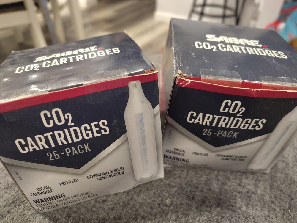 Sabre Co2 Cartridges 12g 2 25 Packs (50 In All)