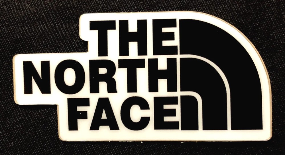 THE NORTH FACE STICKER BLACK & WHITE” 3 1/2“ X 1 3/4”￼￼ SUPER THICK & GLOSSY
