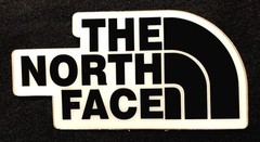 THE NORTH FACE STICKER BLACK & WHITE” 3 1/2“ X 1 3/4”￼￼ SUPER THICK & GLOSSY