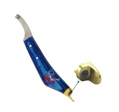 Farrier Hoof Nipper 15» & Hoof Knife Blue Handle with Brass Horseshoeing Topper