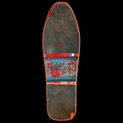 Vintage 1989 Schmitt Sticks Chris Miller “Faces” Skateboard Deck Used