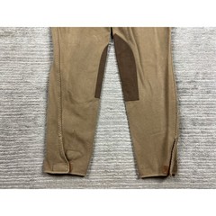 On Course Breeches Womens 34L Tan Cotton Naturals Shapely Equestrian Knee Patch