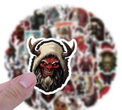 50 Krampus Vinyl Stickers | Christmas Horror, Devil, Gothic, Folklore Decals