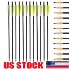 12pcs 20 inch Crossbow Bolts Carbon Crossbow Arrows / 12pcs 100 grain Broadheads