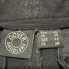 Dover Saddlery Riding Breeches Size 28 In Black Nice!
