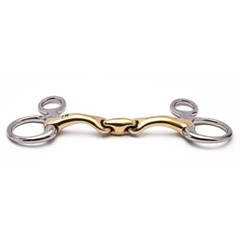 NY Tack Baucher German Silver Jointed Lozenge Mouth Snaffle Horse Bit