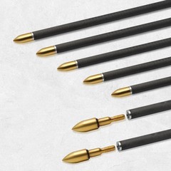 Carbon Arrows 31in for Hunting & Target Practice 350 Spine, 12 Pack with Remo