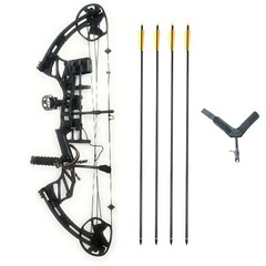SAS Feud X 30-70 Lbs 19-31″ Compound Bow Pro Package 300+FPS Black – Open Box